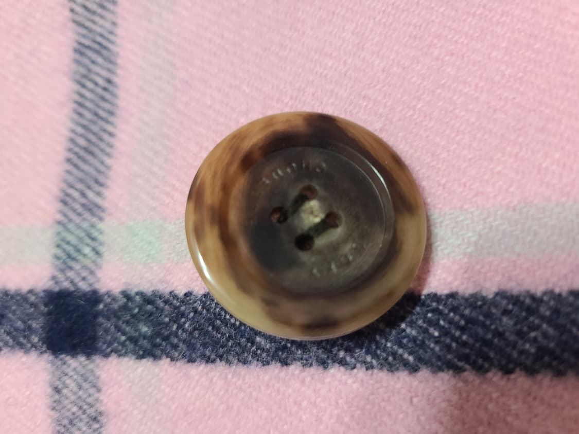 럭키슈에뜨 핑크 체크 코트(프리) 상품이미지6