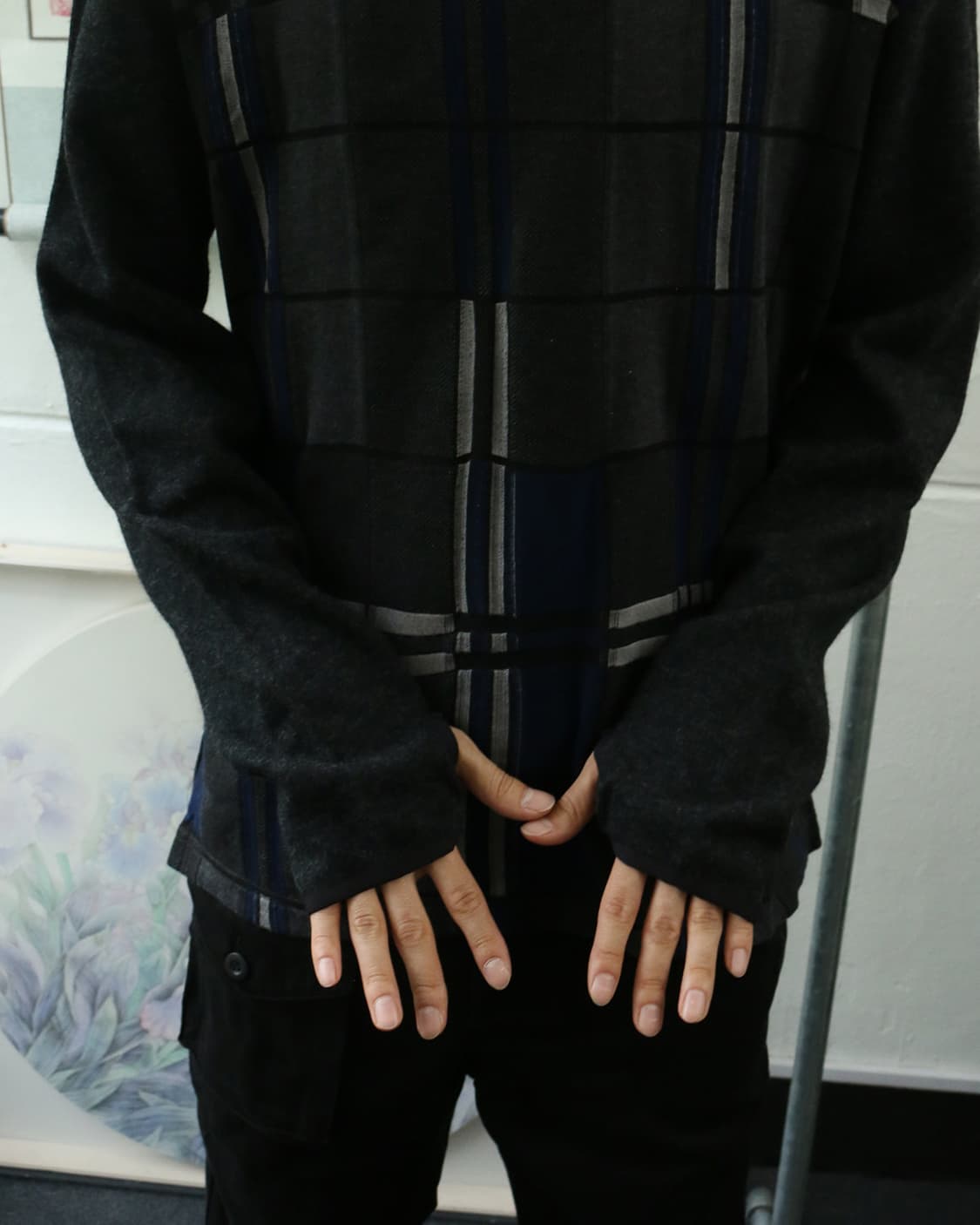 카반 드 주카 체크 롱슬리브 니트 상품이미지3