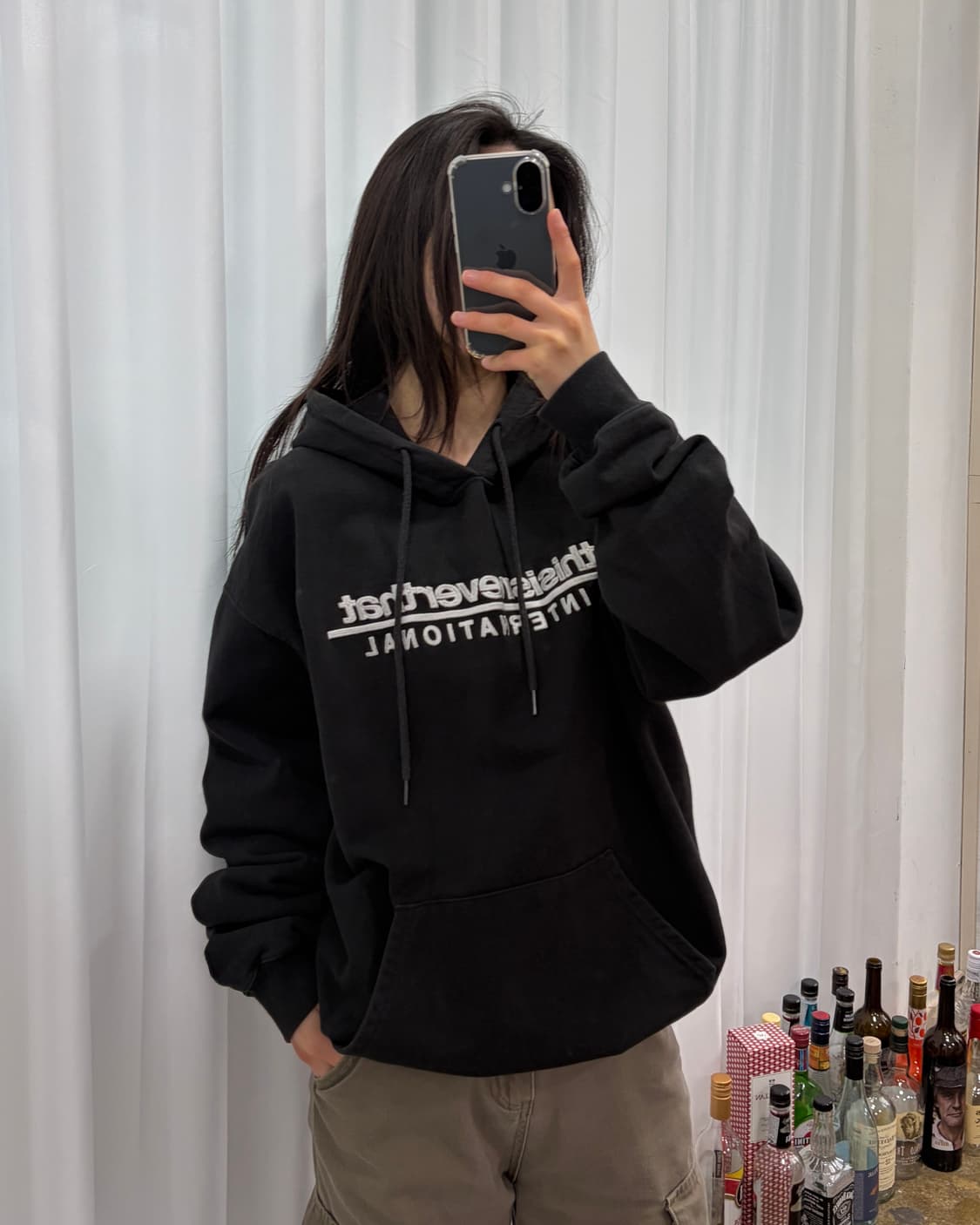 [M]디스이즈네버댓 블랙 후드티 상품이미지1