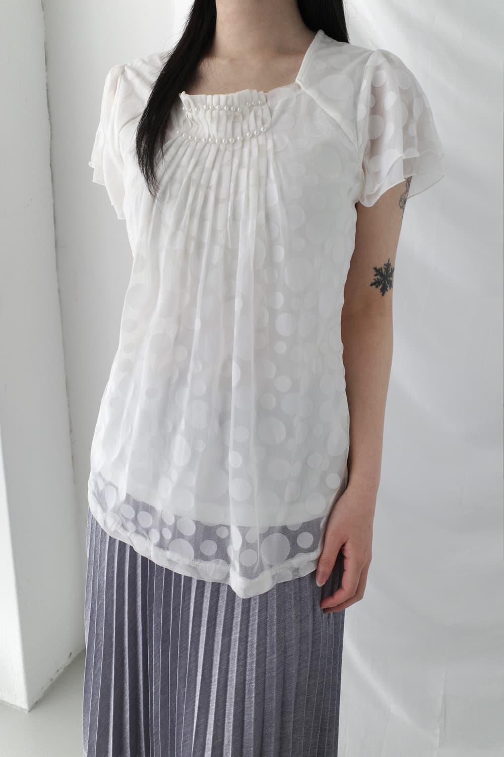 dot pearl half T 상품이미지5