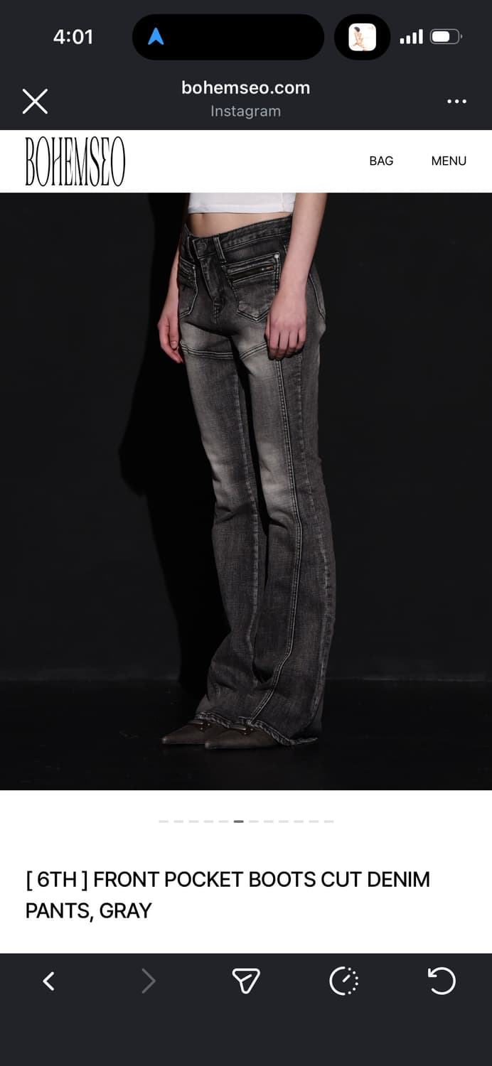 보헤미안서울FRONT POCKET BOOTS CUT DENIM pants 상품이미지2