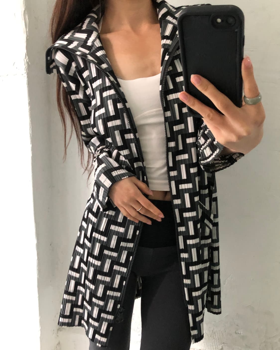 Pleats Please 플리츠플리즈 패턴 롱 투웨이 플리츠 가디건 상품이미지4