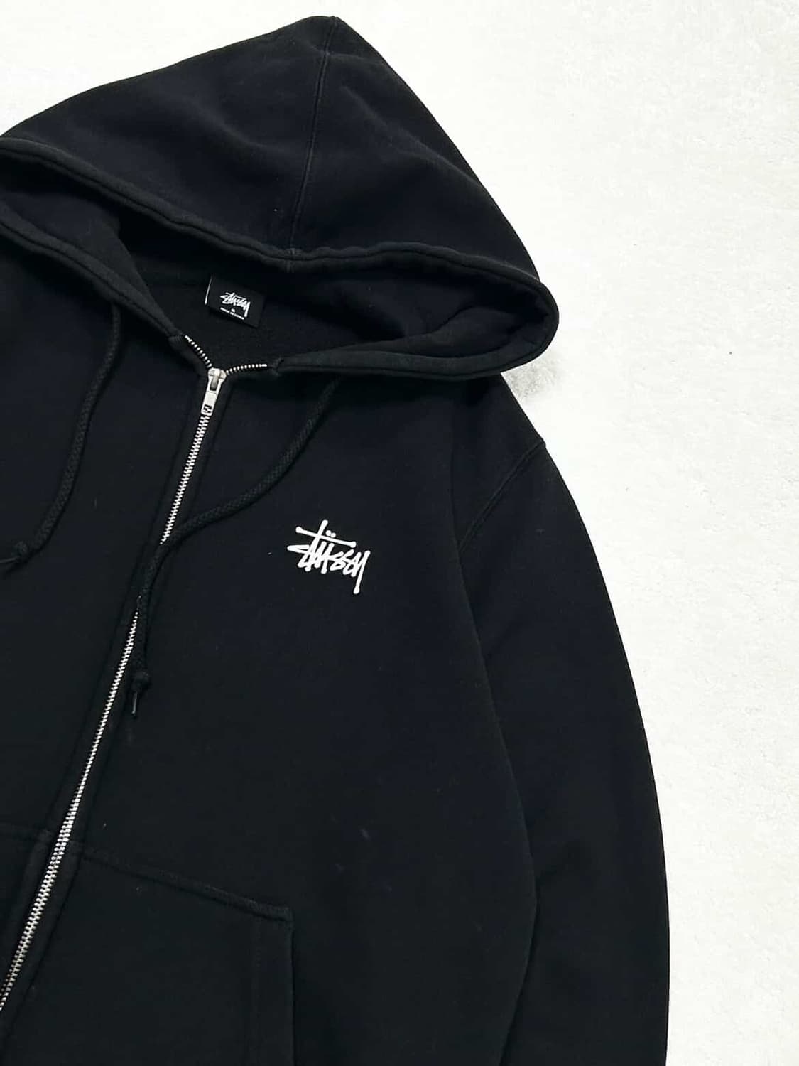 스투시 빅로고 블랙 후드집업 상품이미지6