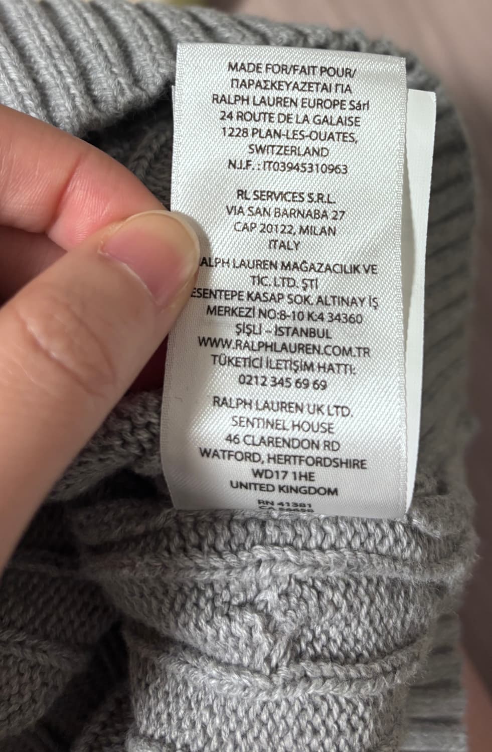 폴로 랄프로렌 보이즈 L 꽈배기 니트 상품이미지5