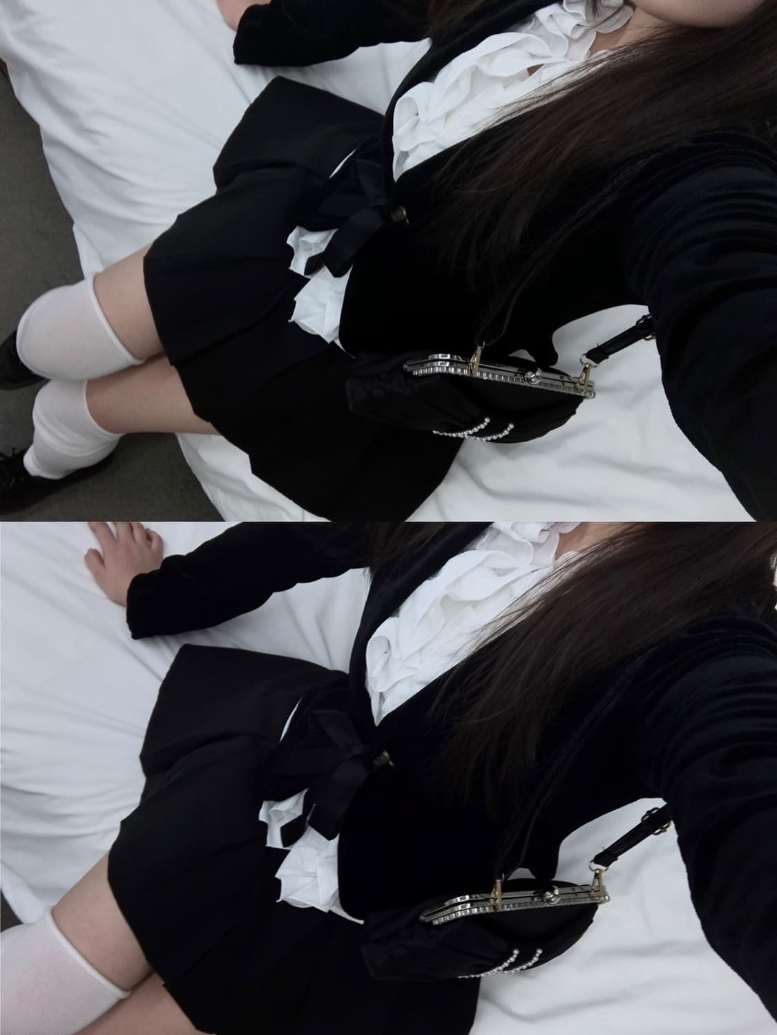 Black Velvet Ribbon Jacket 상품이미지4