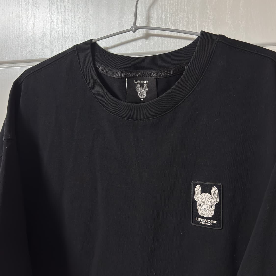 라이프워크 블랙 오버핏 반팔 티셔츠 상품이미지3