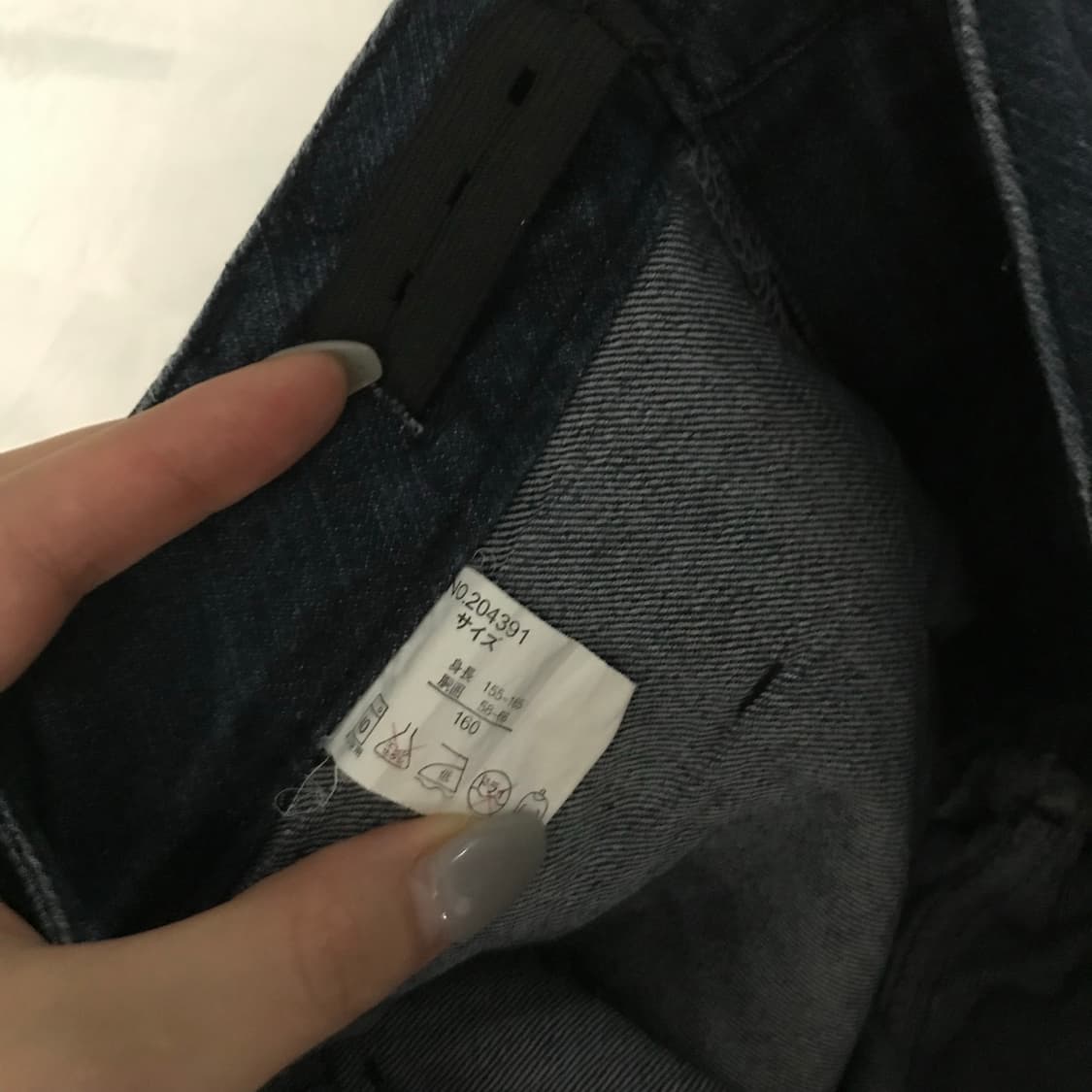 JPN Vintage 모리걸 데님 워싱 버튼 미니스커트 상품이미지5