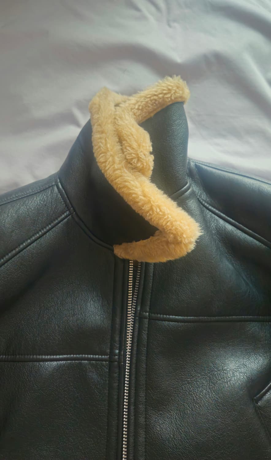 알렌느 3D 포우 시어링 크롭 자켓 무스탕 2 사이즈 상품이미지5