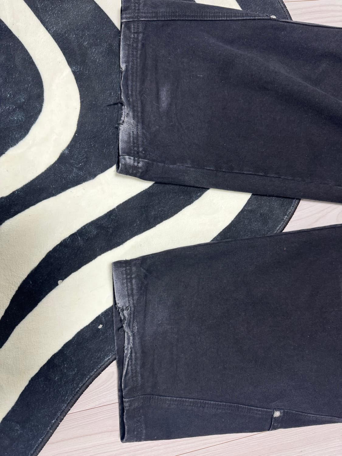 Steve Double Knee Denim Pants (Black) 상품이미지5
