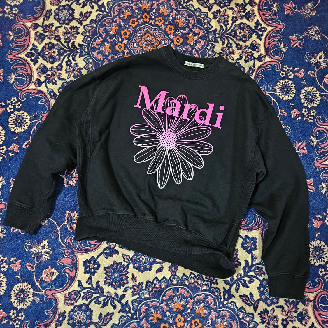 마르디메크르디 플라워 헤비 맨투맨 M size 상품이미지2