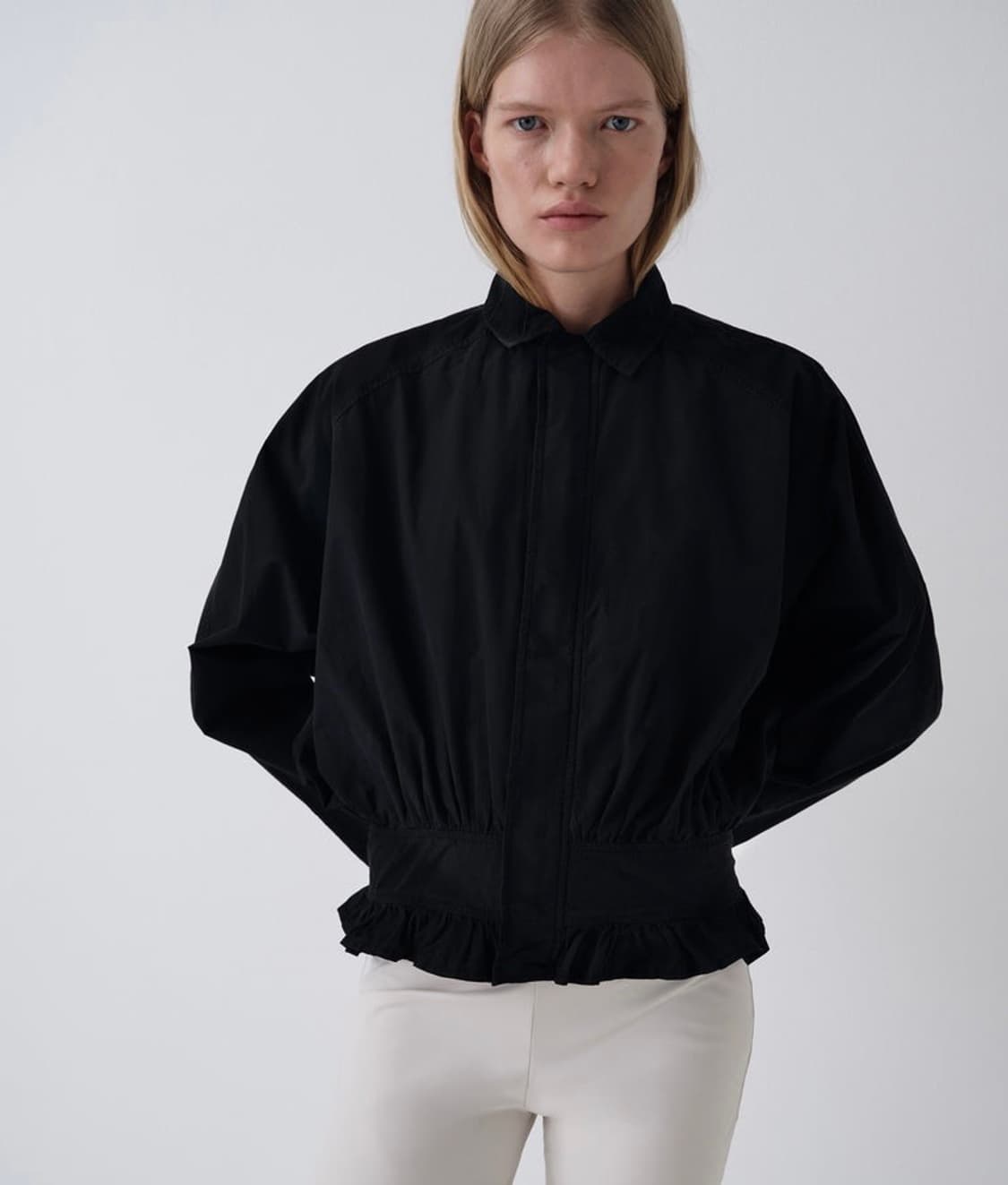 [S,M]기마구아스 Ashley 프릴 자켓/블랙 상품이미지1