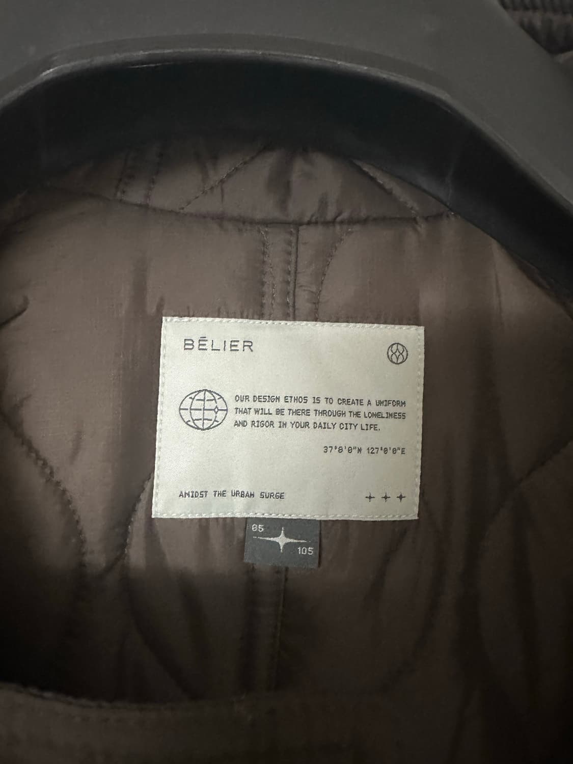 벨리에 가르송 리버서블 패디드 점퍼 (브라운) 5사이즈 판매 상품이미지4