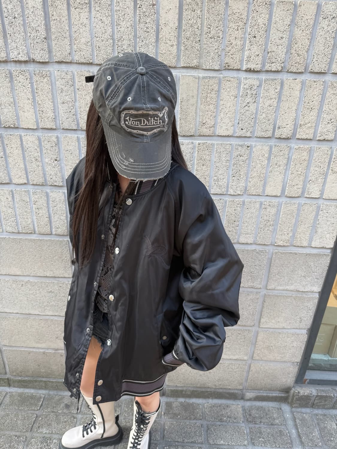 로카웨어 오버핏 바시티 자켓 상품이미지3