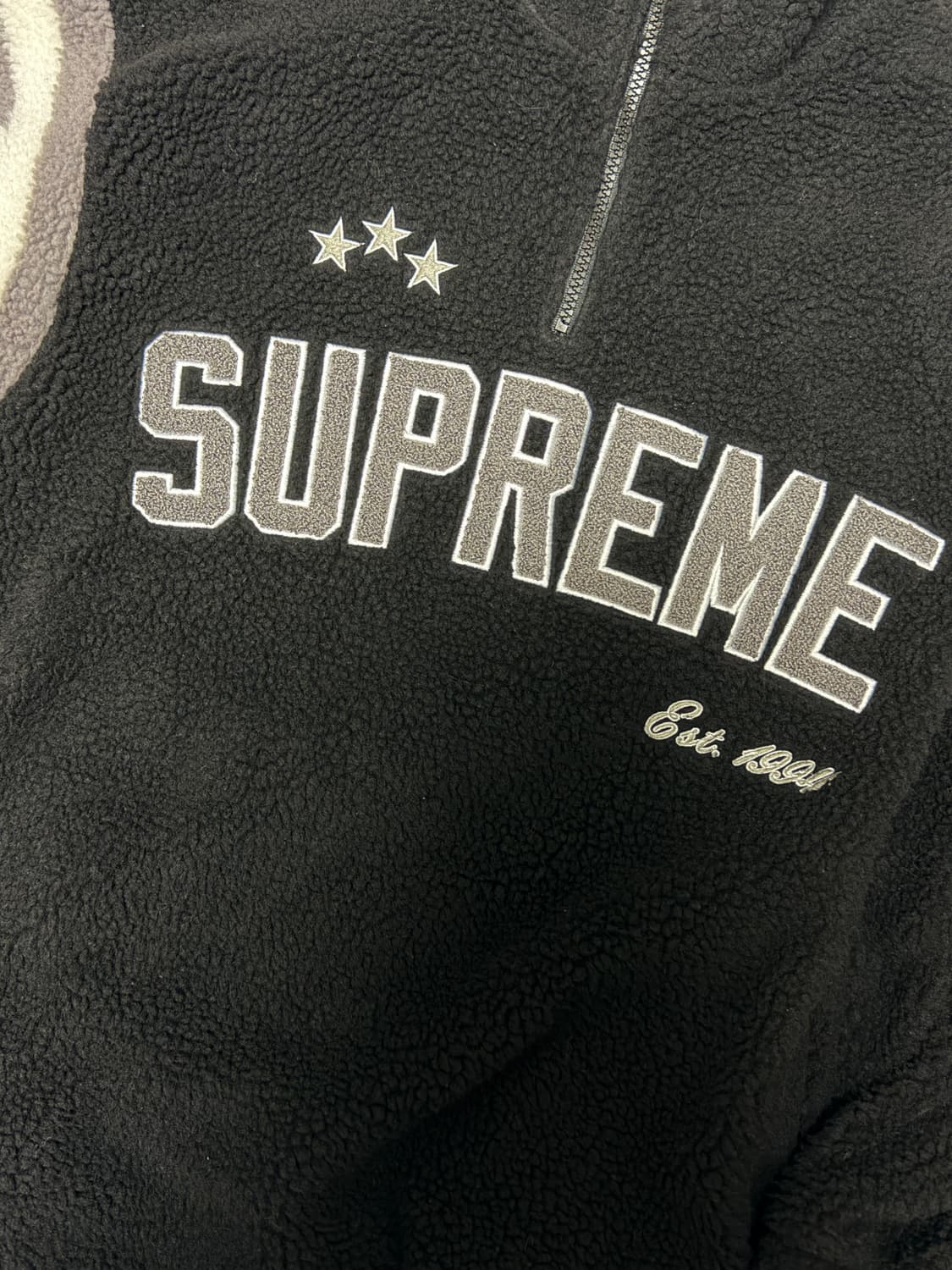 슈프림 아크 하프 집 플리스 풀오버 블랙 - 23FW 상품이미지2