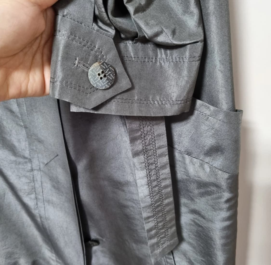 미샤 (MICHAA) 100% 실크 트렌치 코트 55 사이즈 상품이미지6