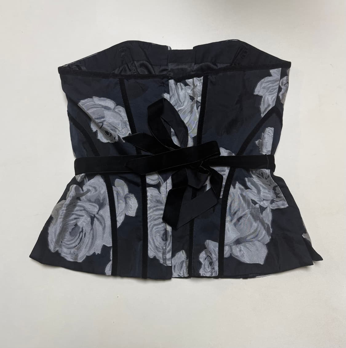 Japanese vintage 플라워 패턴 코르셋 탑 상품이미지2