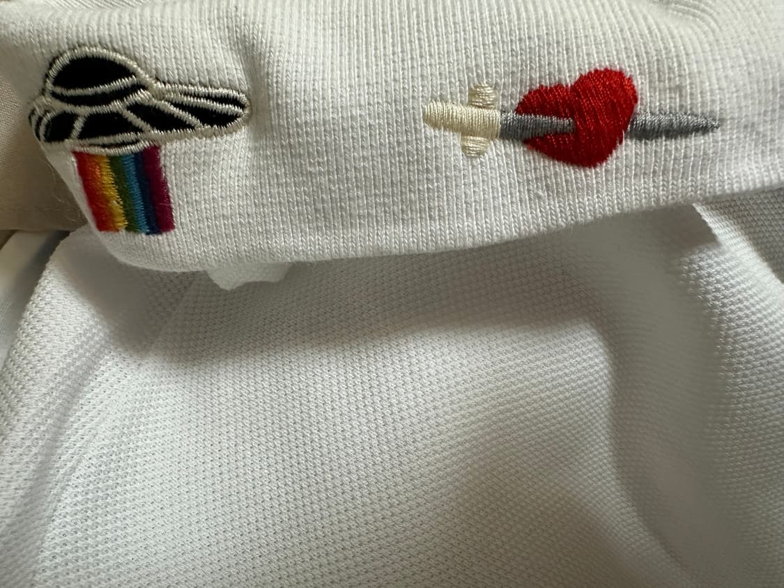 구찌 화이트 자수 반팔 폴로티 정품 상품이미지5