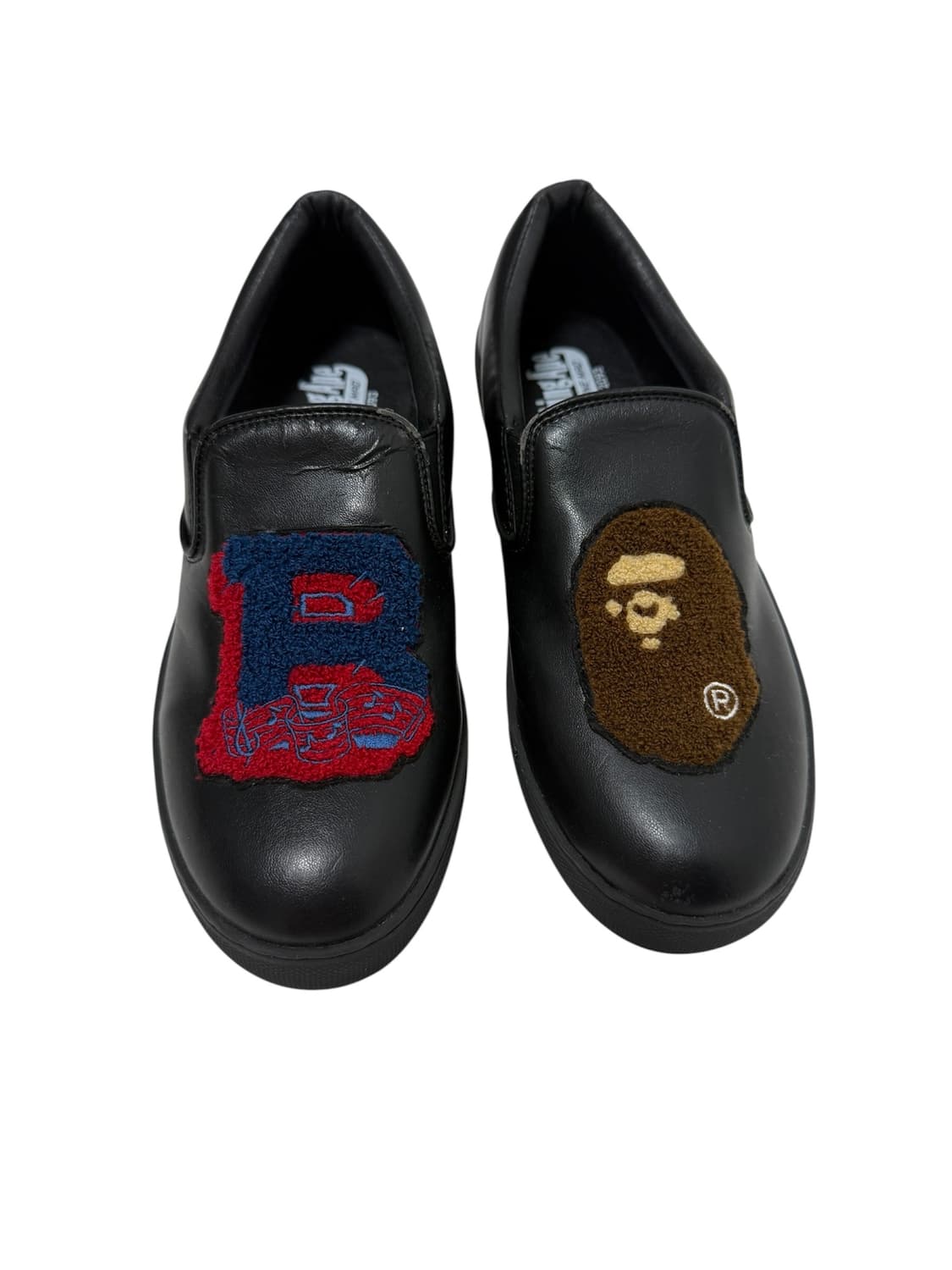 베이프 bape 로고 자수 블랙 슬립온 상품이미지2