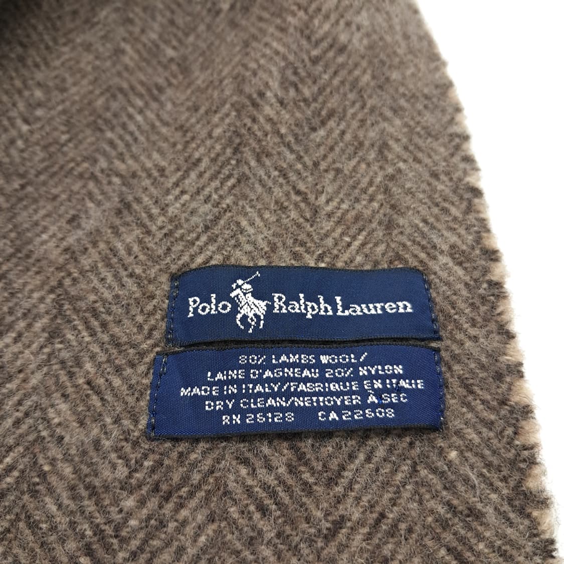 MX224 폴로 랄프로렌 하운드투스 헤링본 램스울 양면 목도리 머플러 상품이미지5