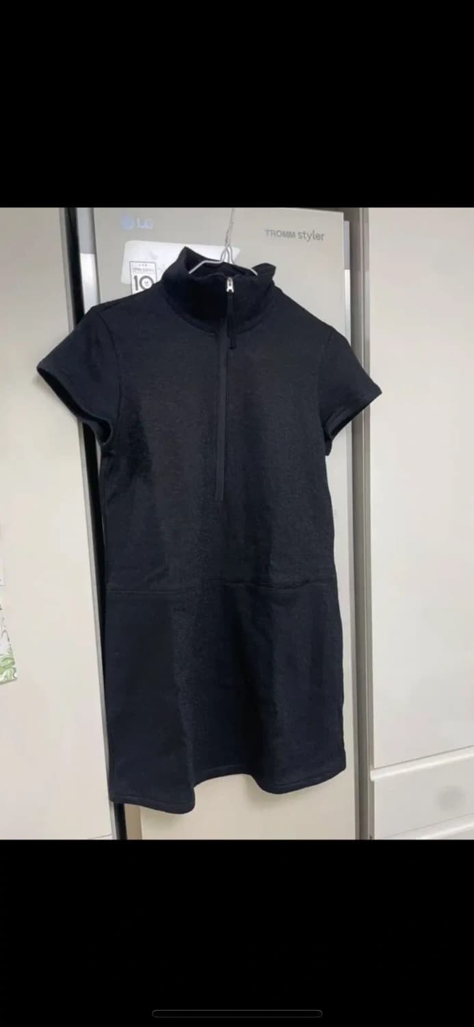 (새상품) Enzoblues 엔조블루스 하이넥 미니 드레스 블랙 상품이미지2