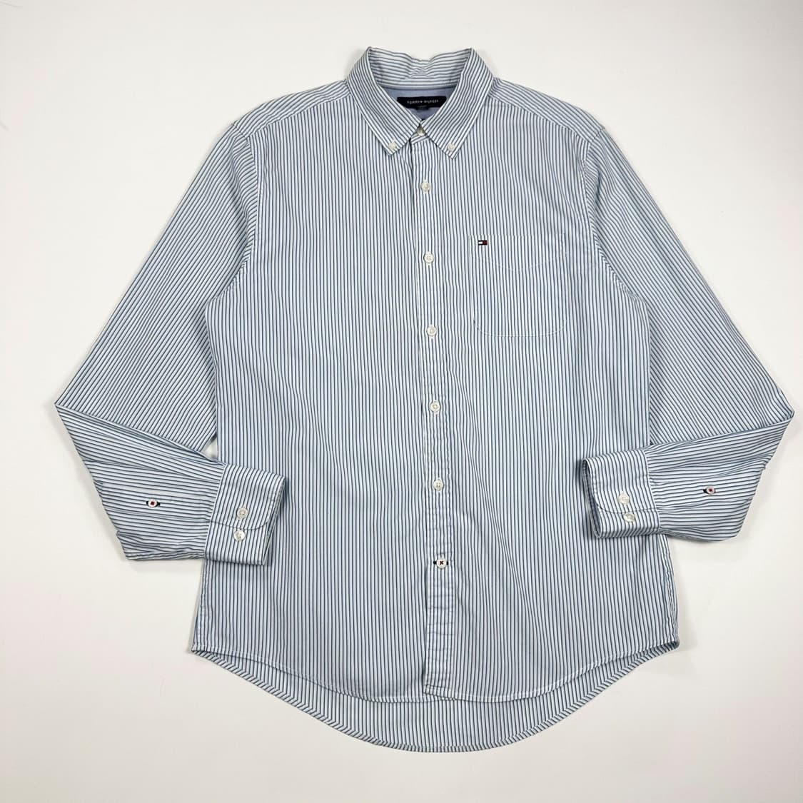 타미힐피거 플래그 블루 스트라이프 셔츠 (M) 상품이미지2
