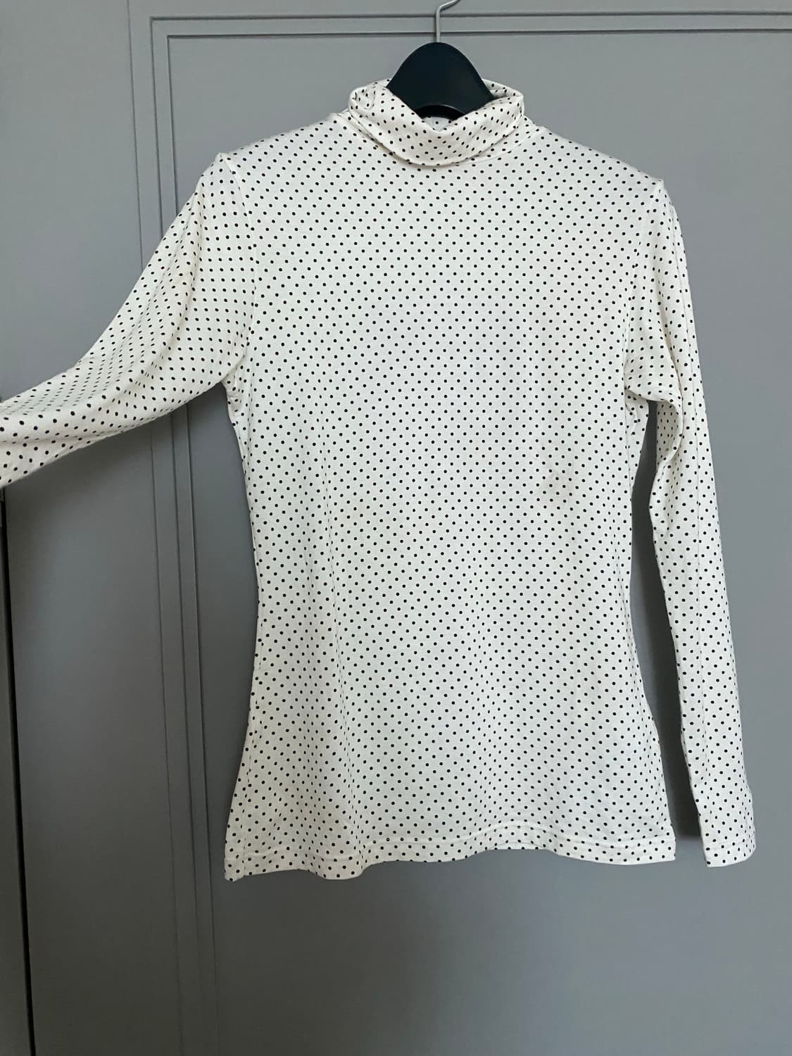 🫧빈티지 모리걸🫧도트 목폴라&체크 슬리브리스 원피스 세트 상품이미지7