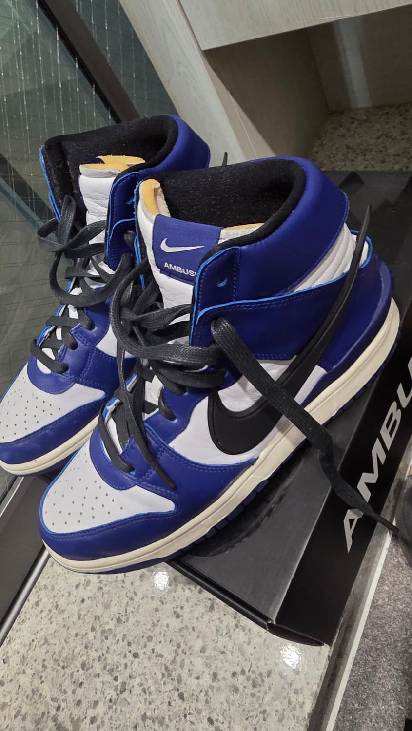 나이키 x 앰부쉬 덩크 하이 딥 로얄 블루 275 상품이미지2