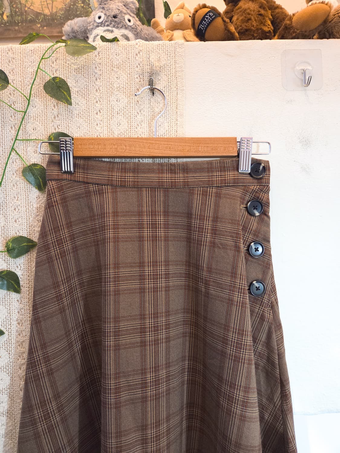 체크 롱스커트 상품이미지2