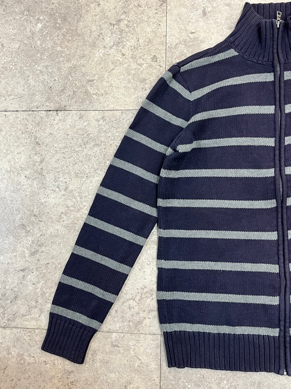 폴로 랄프로렌 스트라이프 니트 집업 네이비 XL #csz2185 상품이미지7