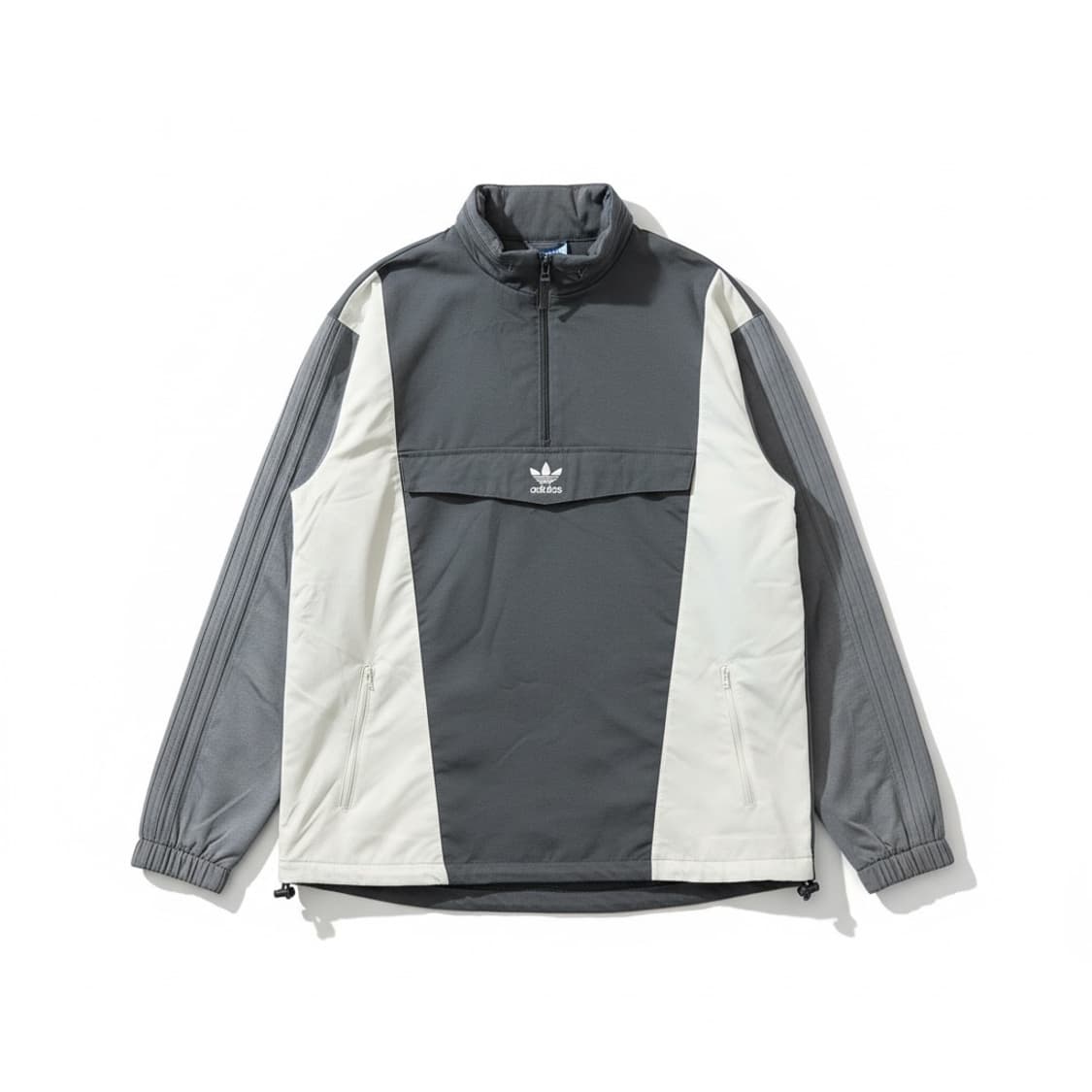 아디다스 하프집업 아노락 그레이/화이트 상품이미지1