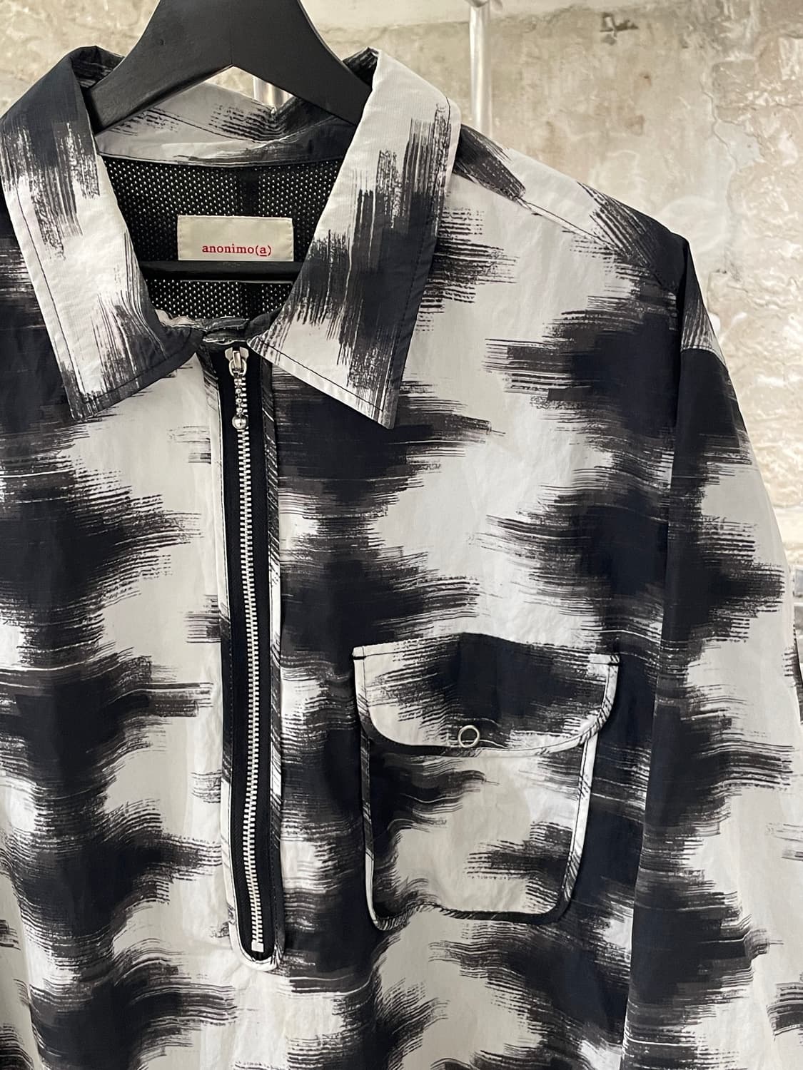 아노니모아노니마 브러쉬 스트로크 하프집 아노락 상품이미지3