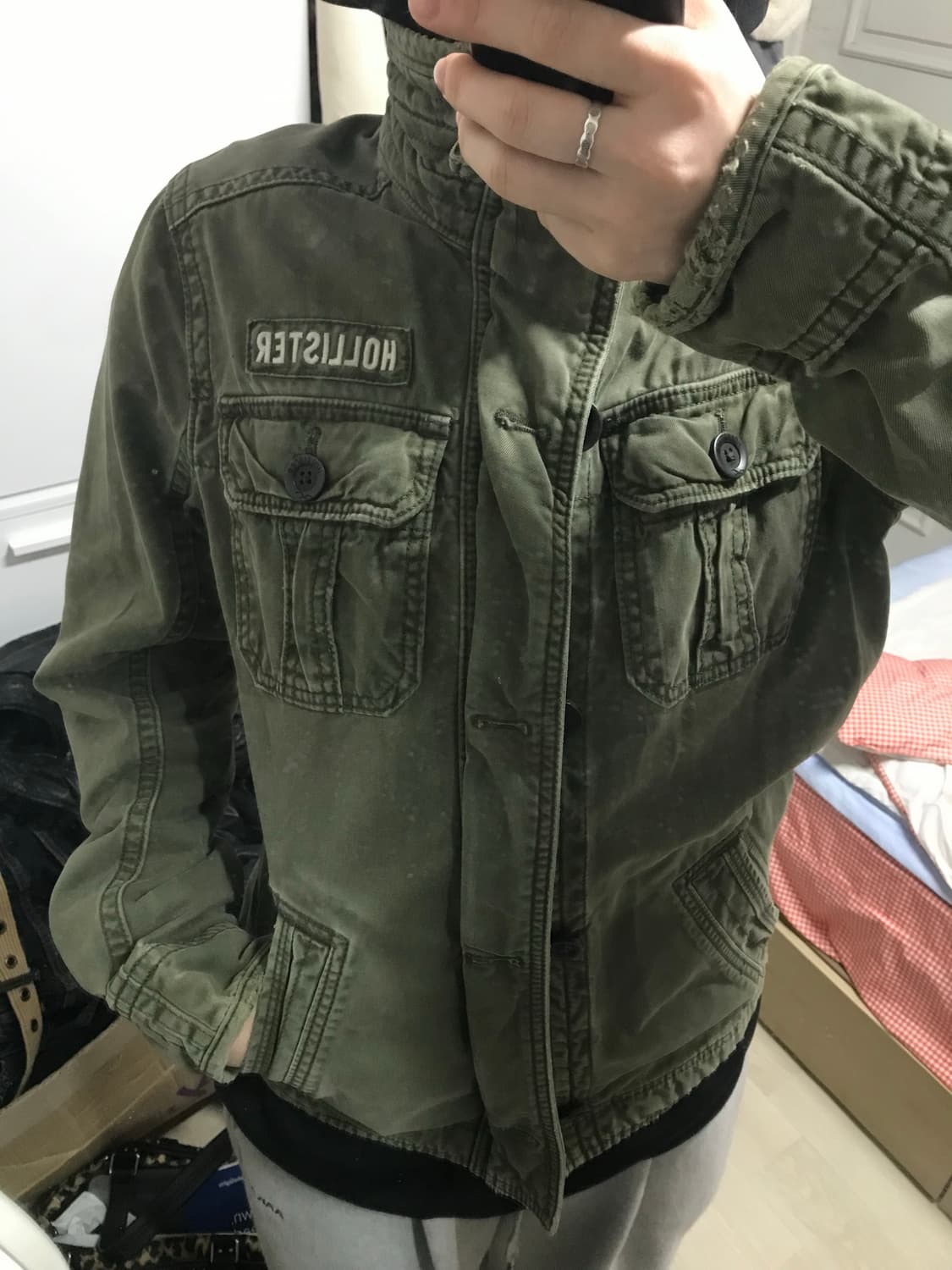 더블포켓 홀리스터 하이넥 자켓 상품이미지2