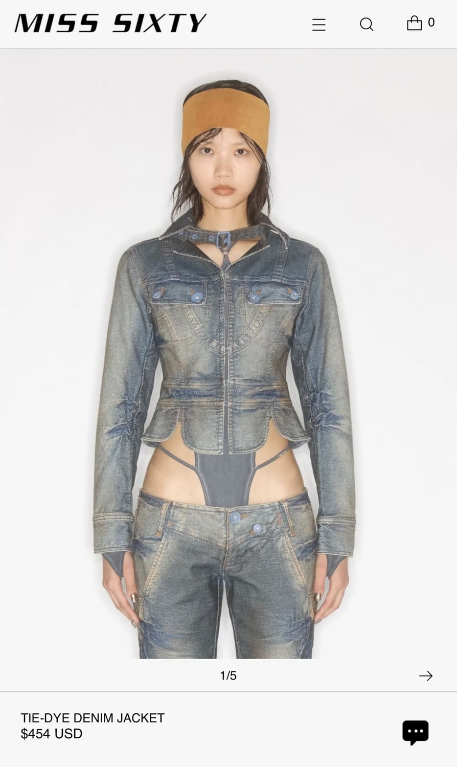 Knwls x misssixty 타이다이 데님자켓 상품이미지1