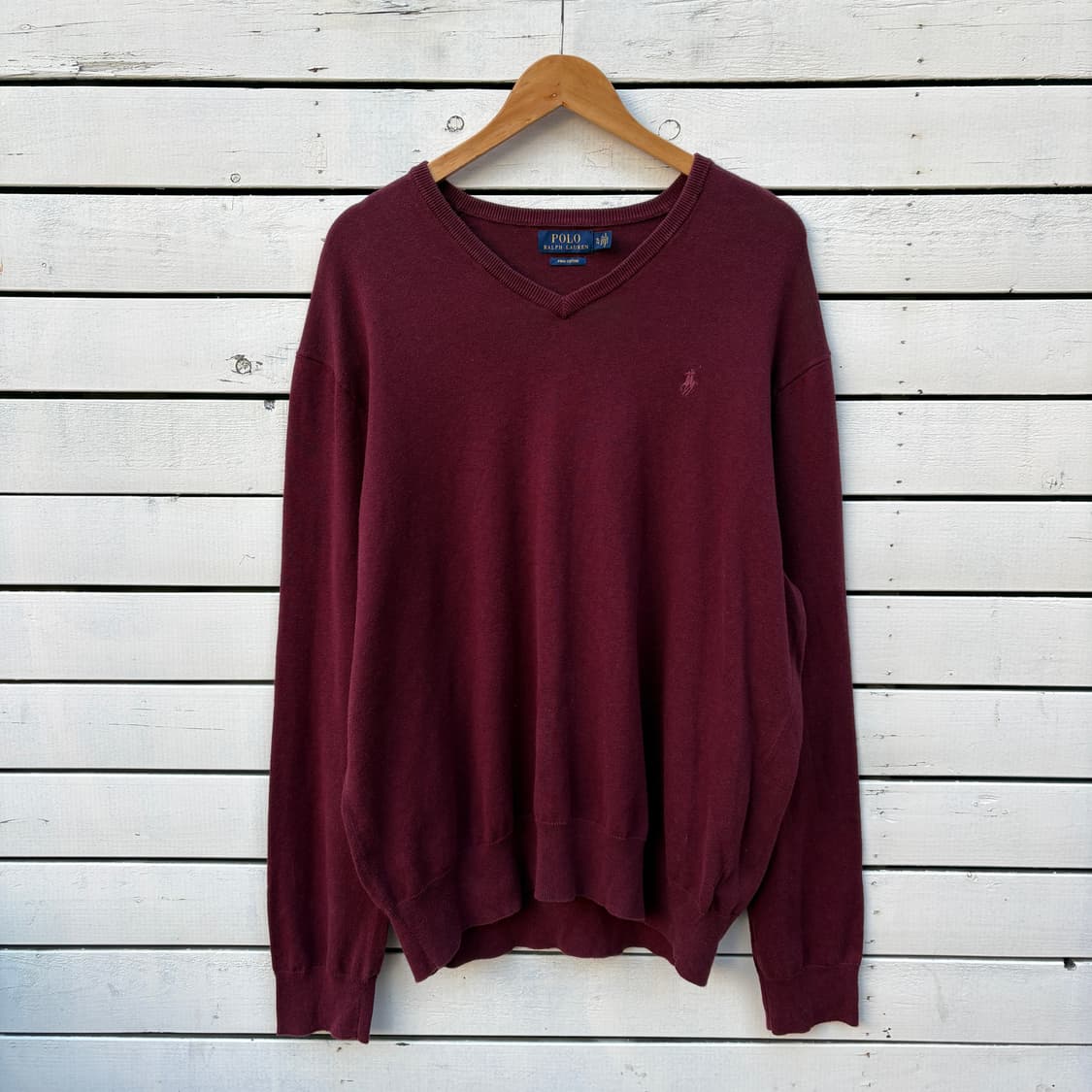 Polo 폴로 피마코튼 브이넥 니트 상품이미지1