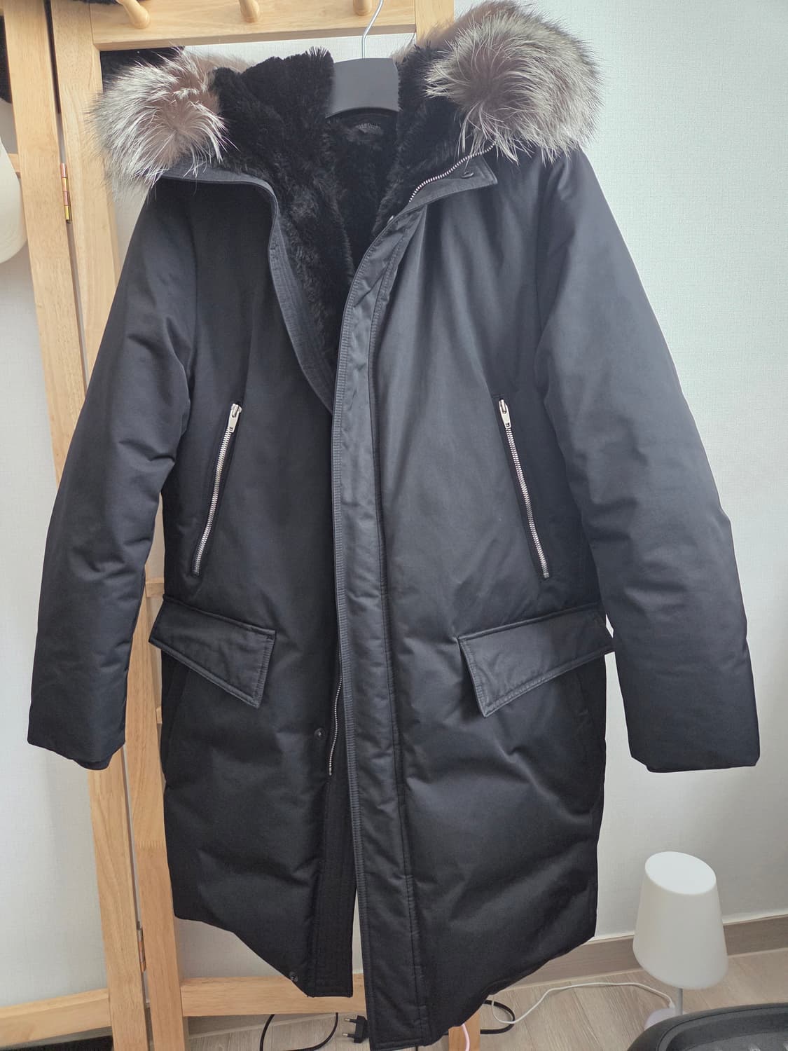 질스튜어트 뉴욕 폭스퍼 롱패딩 구스다운 상품이미지1