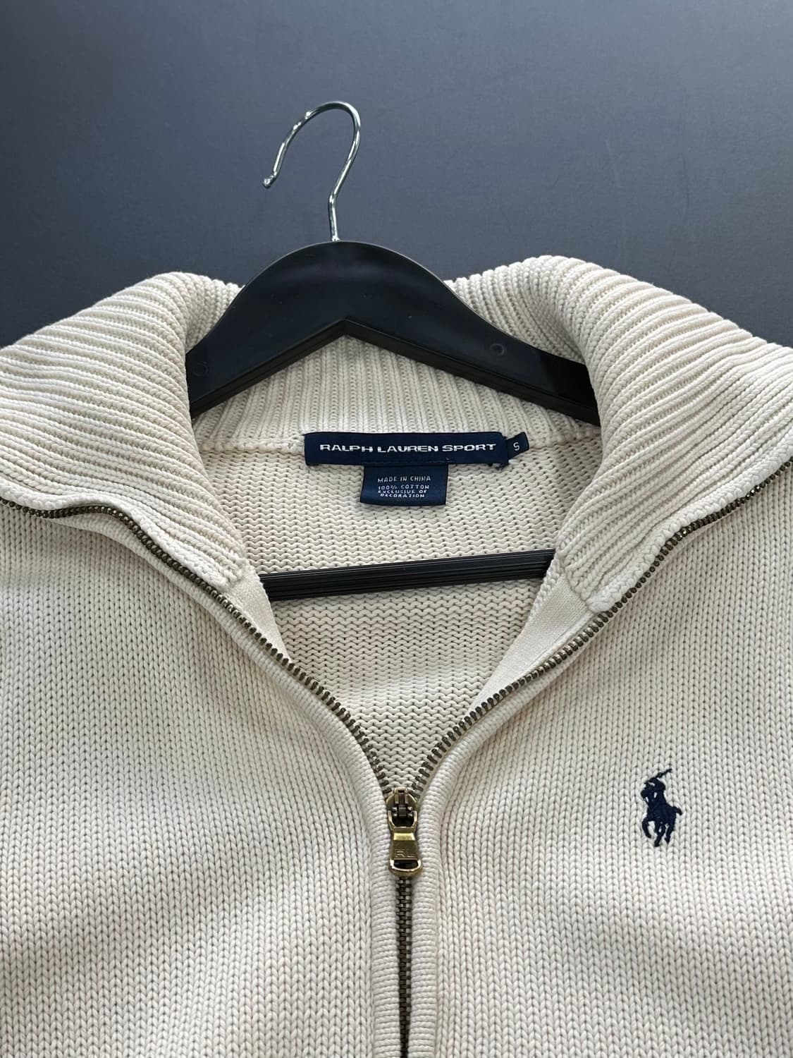 폴로랄프로렌 하이넥 니트집업 크림베이지 상품이미지7