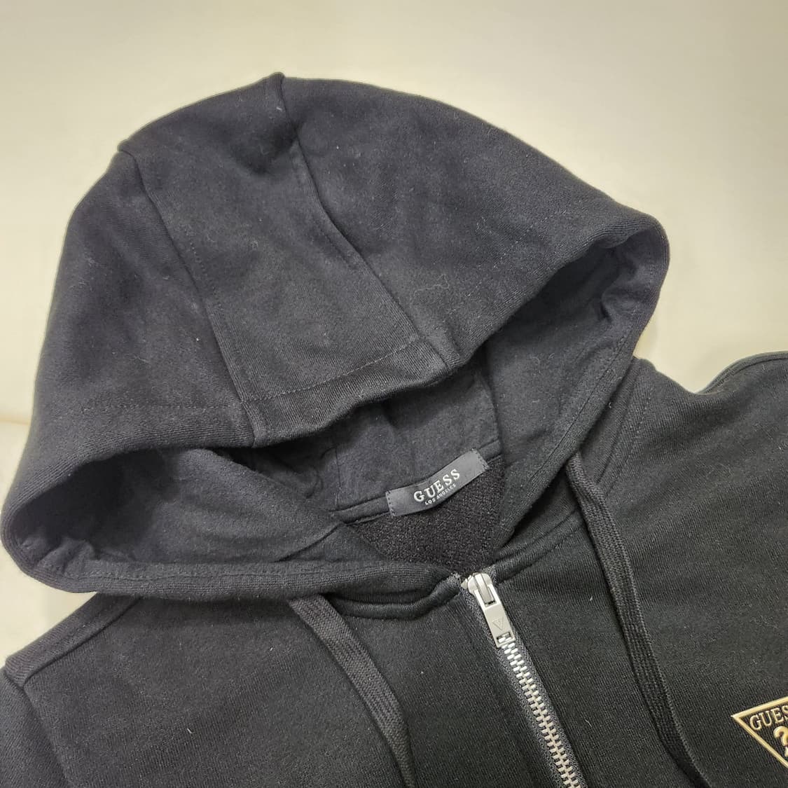 정품 게스 여성 기모 면 후드 집업 자켓 M 상품이미지5