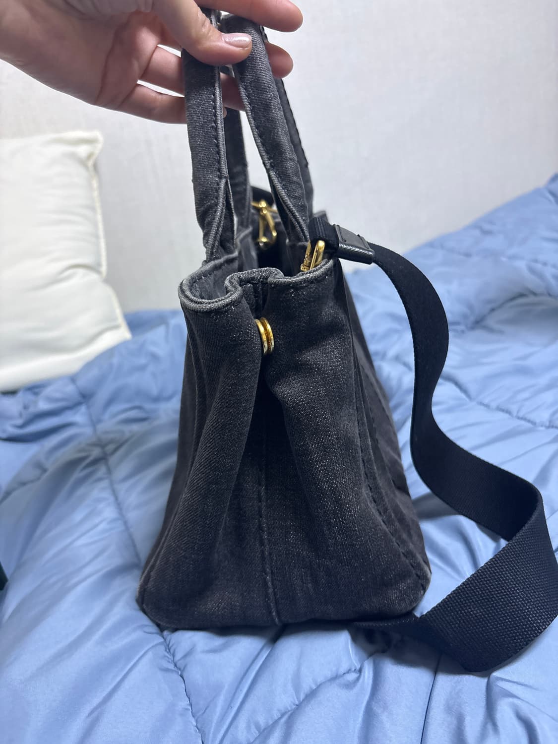 프라다 데님 까나파 백 상품이미지3