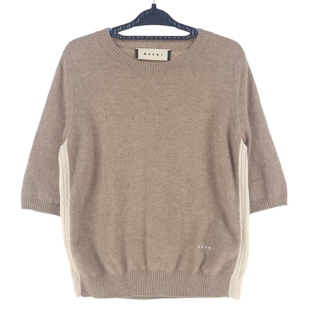 [여40]마르니 캐시미어 반소매 니트[Y63-049]/레이디블루 상품이미지1