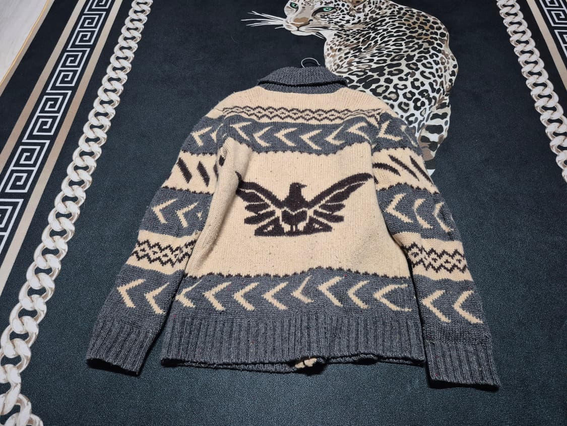 (희귀)90's 셰인 진스 컴퍼니 나바호 코위찬 니트집업 XL 상품이미지4