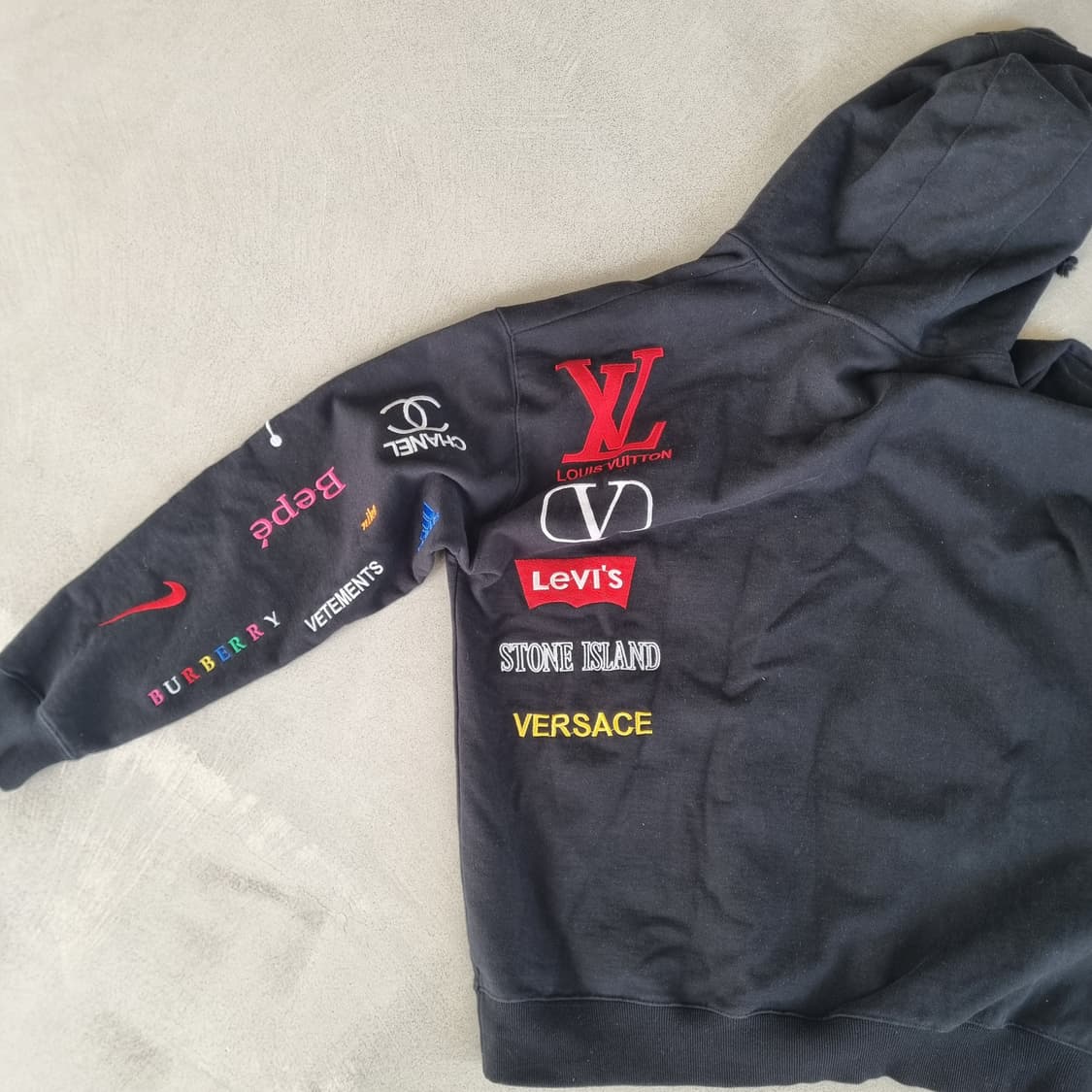 일본 빈티지 나이키 명품브랜드 멀티로고 자수 커스텀 후드티 디올 조던 상품이미지3