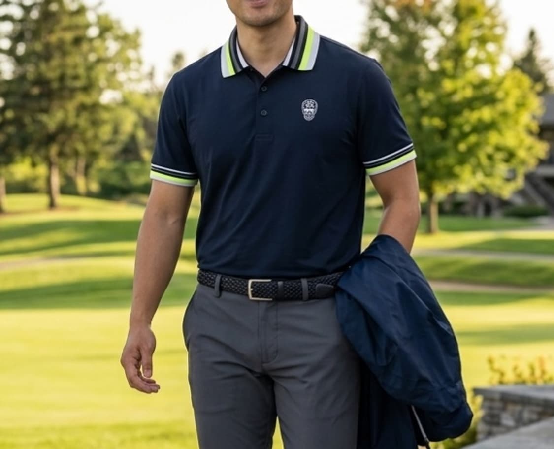 [100]파사디 뒷판 전체 타공 반팔 카라티 상품이미지1