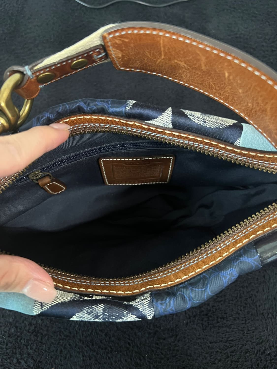 코치 패치워크 데님 Y2K 숄더백 상품이미지6