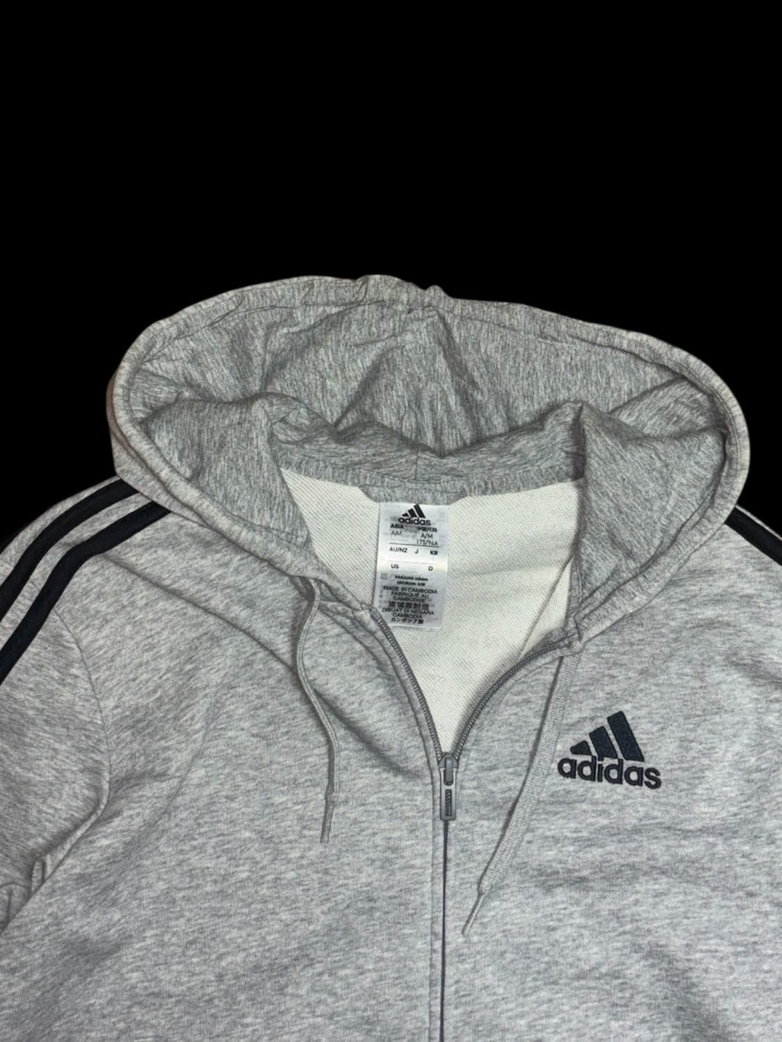 아디다스 그레이 사이드라인 후드 집업 상품이미지4