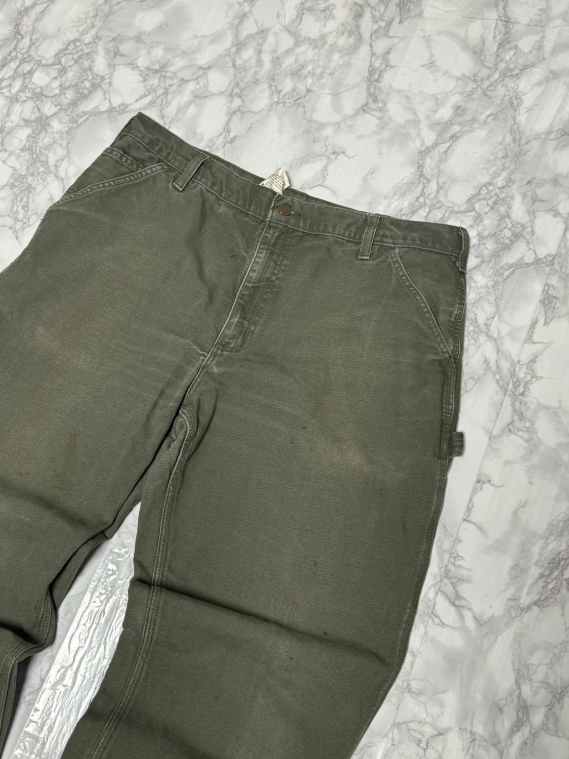 칼하트 B11 모스그린 와이드 워크 바지 상품이미지3