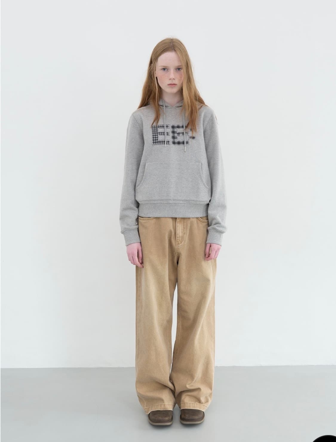 엔조블루스 픽셀 로고 후디 (gray) 상품이미지1