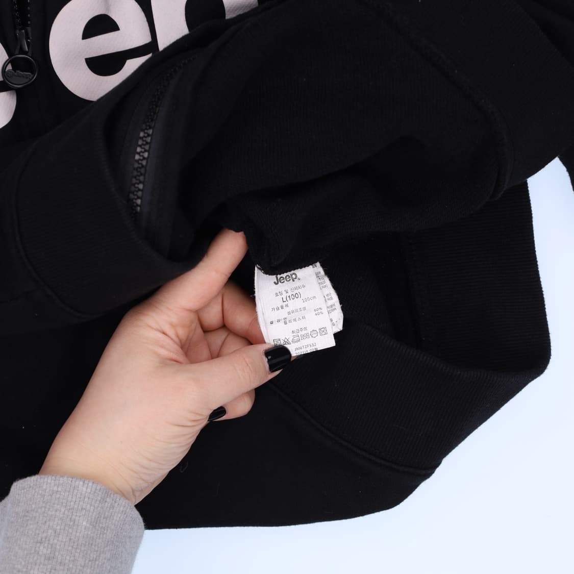 L 지프 블랙 후드 집업 자켓 0206M 상품이미지4