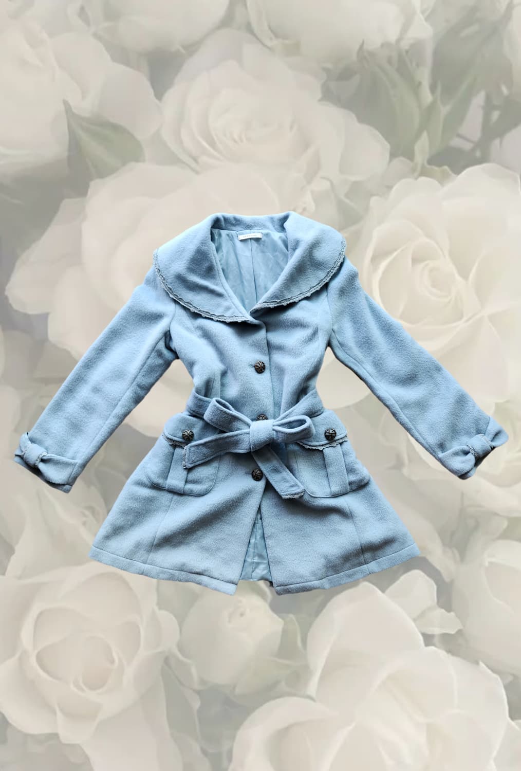 초급전 할인 민트초코 엑시즈팜 리본 코트 상품이미지1