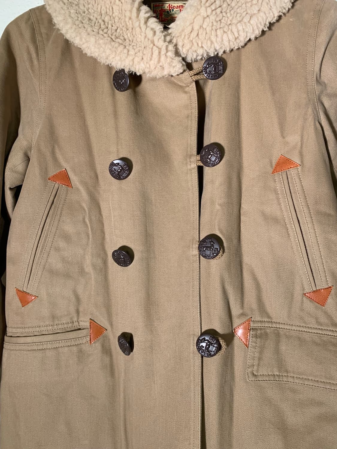 빔즈보이 보아 피코트 베이지 자켓 상품이미지5