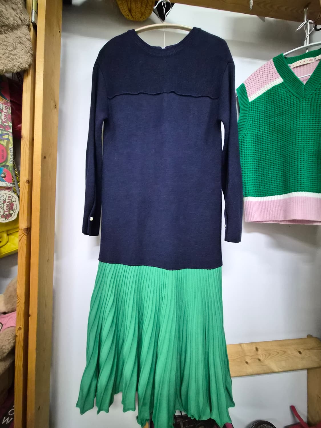 지컷 니트 원피스 상품이미지1